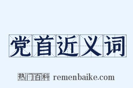 党首近义词是什么意思的图片